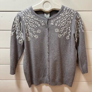 RAIN & ROSE Embroidered Cardigan - Size S
